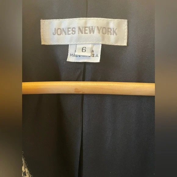 ✨ Vintage Jones New York Houndstooth Blazer - Picture 3 of 7